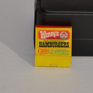 Vintage 1979 Wendy’s Restaurant Matchbook Chili Frosty YELLOW